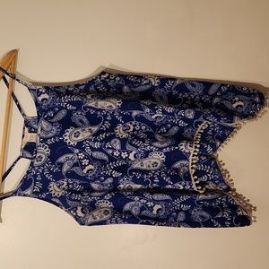 Love blossom floral racer back tank top